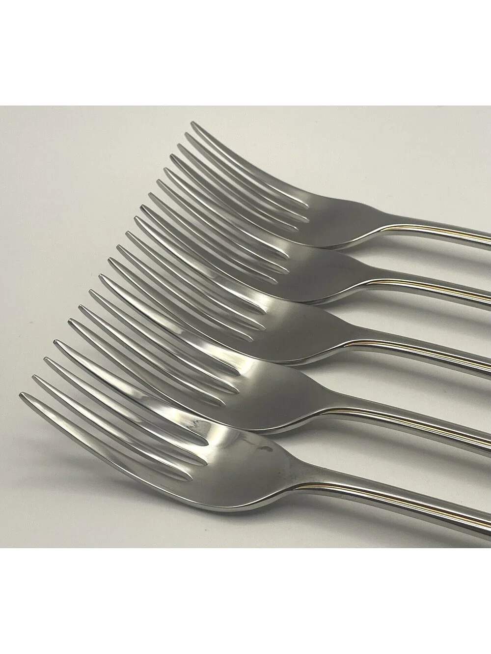 (5) Yamazaki IRIS GOLD Stainless 18/8 Japan Dinner Fork Lot ~ 7.75”